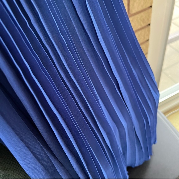 Blue pleated maxi skirt - Picture 10 of 10